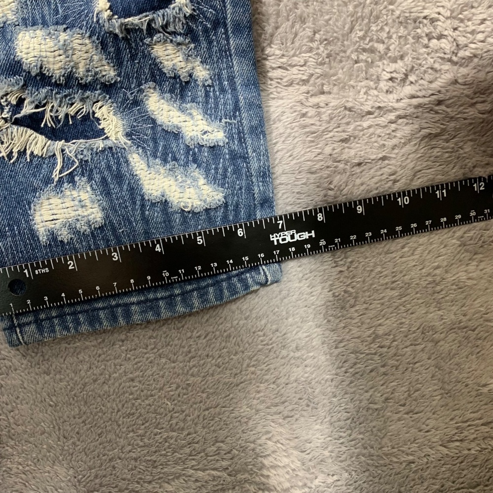 Aelfric Eden‎ Distressed Jeans Mens 30 Blue Ripped Patchwork Streetwear Straight - Picture 5 of 10